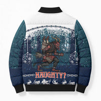 Gruss vom Krampus Christmas Bomber Puffer Jacket Creepy Xmas Devil - Wonder Print Shop