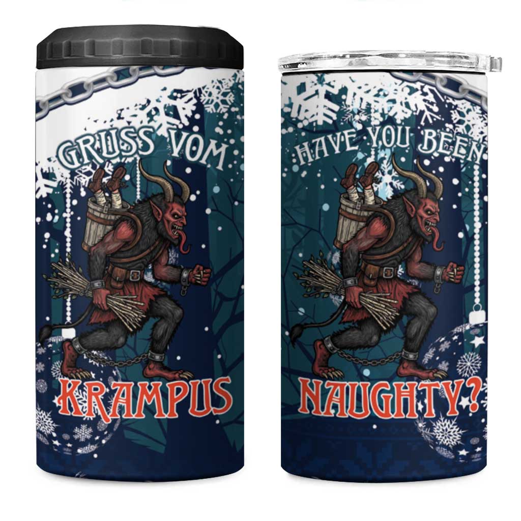 Gruss vom Krampus Christmas 4 in 1 Can Cooler Tumbler Creepy Xmas Devil - Wonder Print Shop