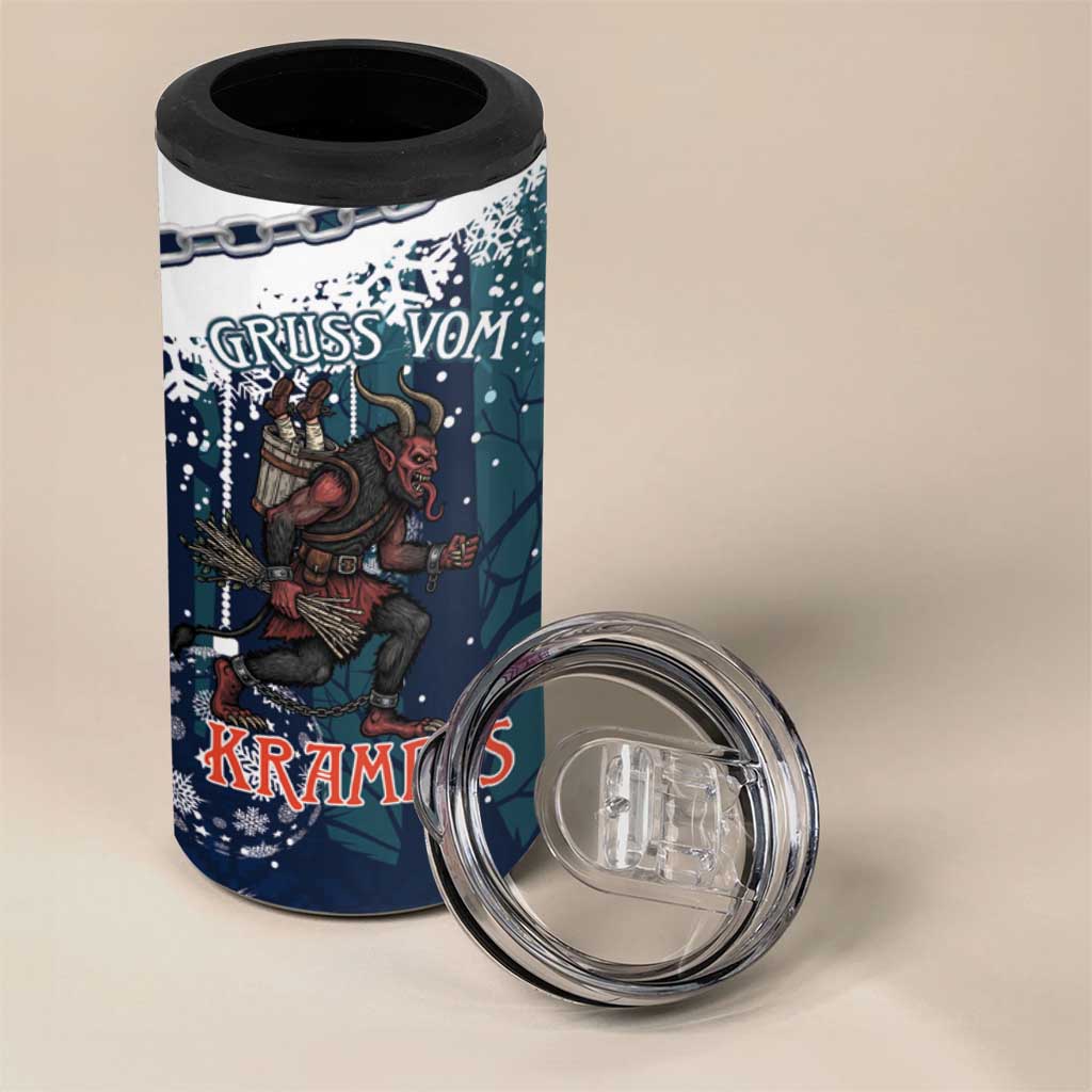 Gruss vom Krampus Christmas 4 in 1 Can Cooler Tumbler Creepy Xmas Devil - Wonder Print Shop