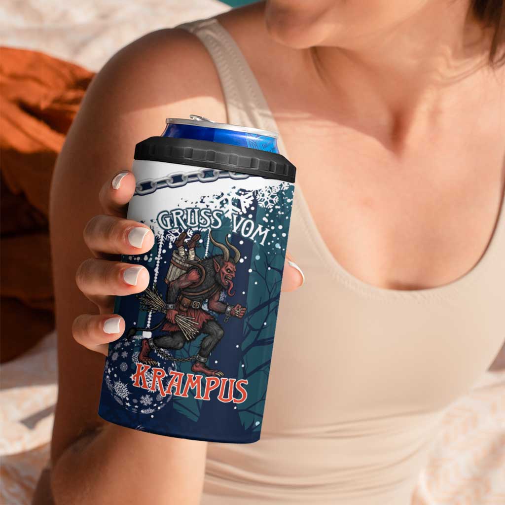 Gruss vom Krampus Christmas 4 in 1 Can Cooler Tumbler Creepy Xmas Devil - Wonder Print Shop