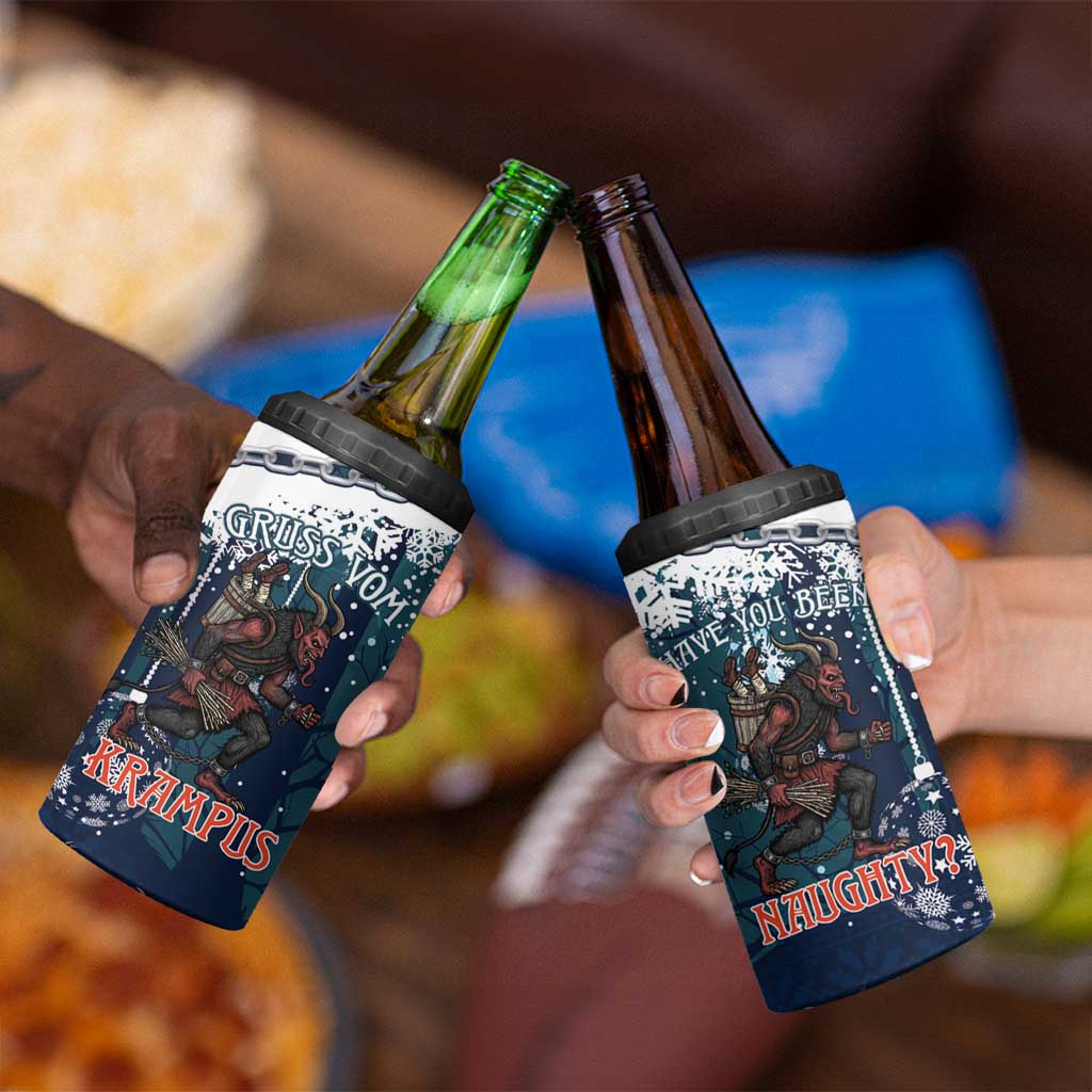 Gruss vom Krampus Christmas 4 in 1 Can Cooler Tumbler Creepy Xmas Devil - Wonder Print Shop