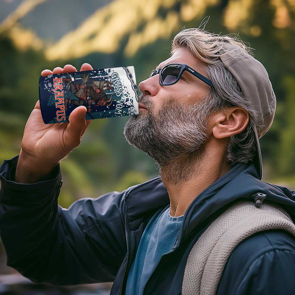 Gruss vom Krampus Christmas 4 in 1 Can Cooler Tumbler Creepy Xmas Devil - Wonder Print Shop