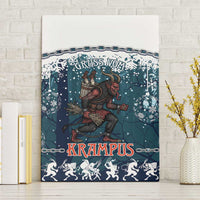 Gruss vom Krampus Christmas Canvas Wall Art Creepy Xmas Devil - Wonder Print Shop