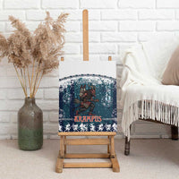 Gruss vom Krampus Christmas Canvas Wall Art Creepy Xmas Devil - Wonder Print Shop