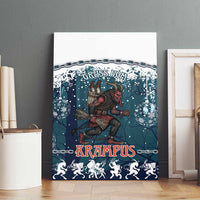Gruss vom Krampus Christmas Canvas Wall Art Creepy Xmas Devil - Wonder Print Shop