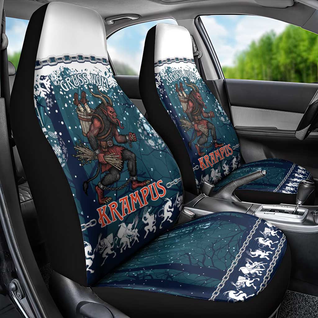 Gruss vom Krampus Christmas Car Seat Cover Creepy Xmas Devil - Wonder Print Shop