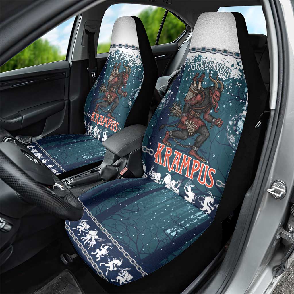 Gruss vom Krampus Christmas Car Seat Cover Creepy Xmas Devil - Wonder Print Shop