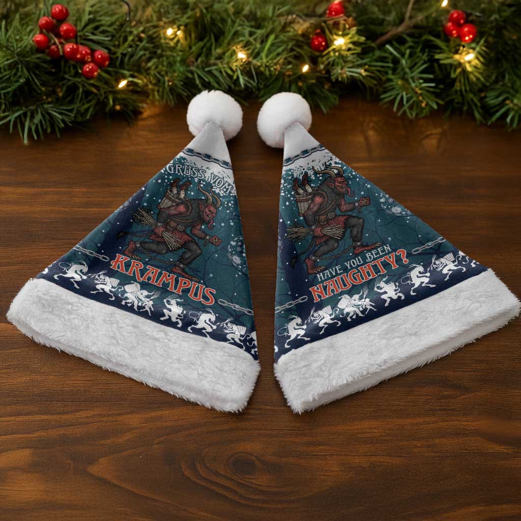 Gruss vom Krampus Christmas Santa Hat Creepy Xmas Devil - Wonder Print Shop
