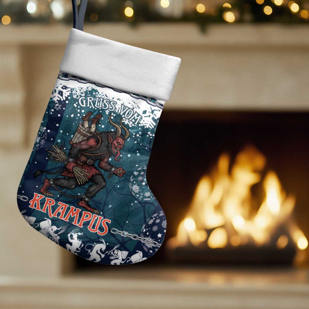 Gruss vom Krampus Christmas Stocking Creepy Xmas Devil - Wonder Print Shop