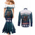 Gruss vom Krampus Christmas Couples Matching Mermaid Dress and Long Sleeve Button Shirt Creepy Xmas Devil - Wonder Print Shop