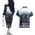 Gruss vom Krampus Christmas Couples Matching Off The Shoulder Long Sleeve Dress and Hawaiian Shirt Creepy Xmas Devil - Wonder Print Shop