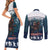 Gruss vom Krampus Christmas Couples Matching Short Sleeve Bodycon Dress and Long Sleeve Button Shirt Creepy Xmas Devil - Wonder Print Shop