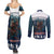 Gruss vom Krampus Christmas Couples Matching Summer Maxi Dress and Long Sleeve Button Shirt Creepy Xmas Devil - Wonder Print Shop