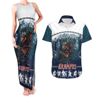Gruss vom Krampus Christmas Couples Matching Tank Maxi Dress and Hawaiian Shirt Creepy Xmas Devil - Wonder Print Shop