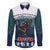 Gruss vom Krampus Christmas Family Matching Long Sleeve Bodycon Dress and Hawaiian Shirt Creepy Xmas Devil - Wonder Print Shop