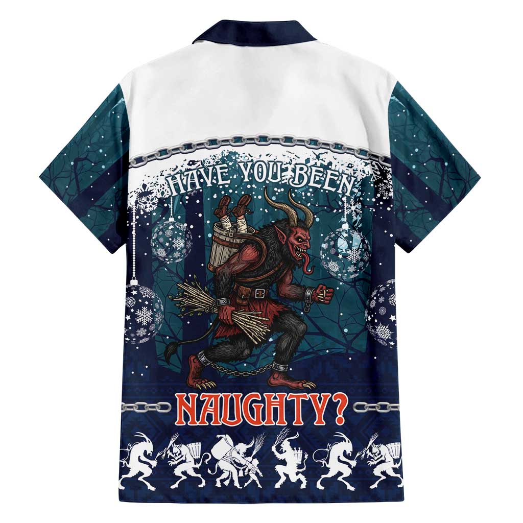 Gruss vom Krampus Christmas Family Matching Off Shoulder Short Dress and Hawaiian Shirt Creepy Xmas Devil - Wonder Print Shop