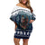 Gruss vom Krampus Christmas Family Matching Off Shoulder Short Dress and Hawaiian Shirt Creepy Xmas Devil - Wonder Print Shop