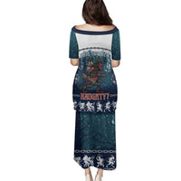 Gruss vom Krampus Christmas Family Matching Puletasi and Hawaiian Shirt Creepy Xmas Devil - Wonder Print Shop