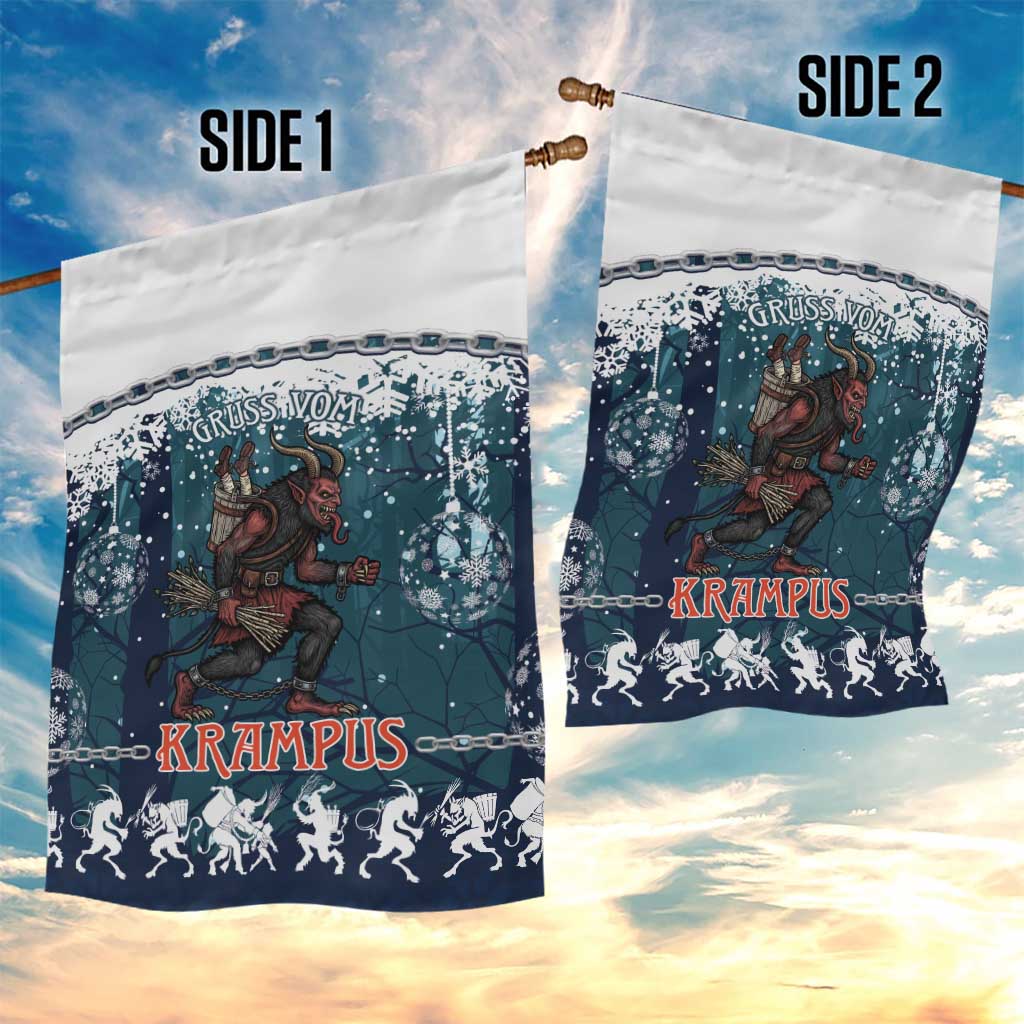Gruss vom Krampus Christmas Garden Flag Creepy Xmas Devil - Wonder Print Shop