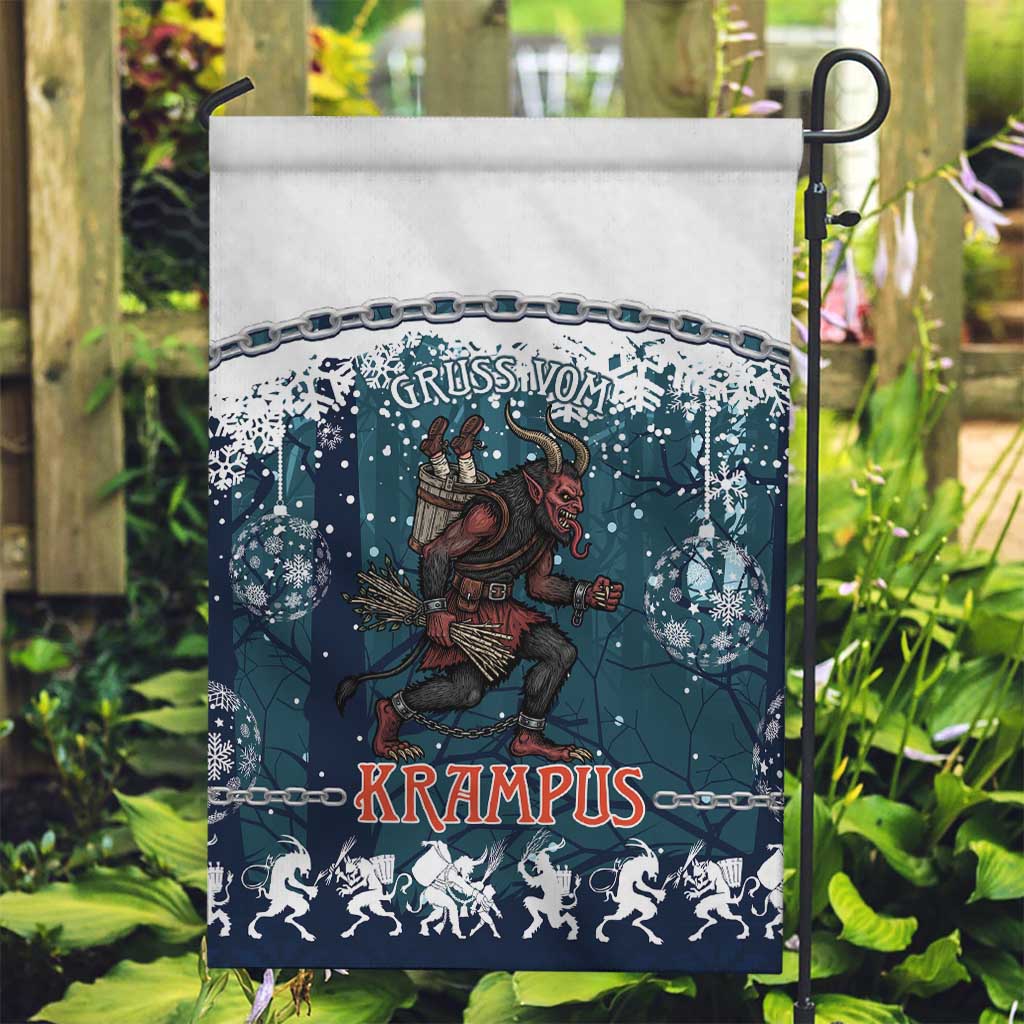 Gruss vom Krampus Christmas Garden Flag Creepy Xmas Devil - Wonder Print Shop