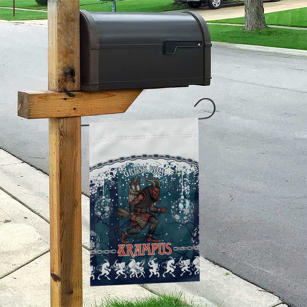 Gruss vom Krampus Christmas Garden Flag Creepy Xmas Devil - Wonder Print Shop