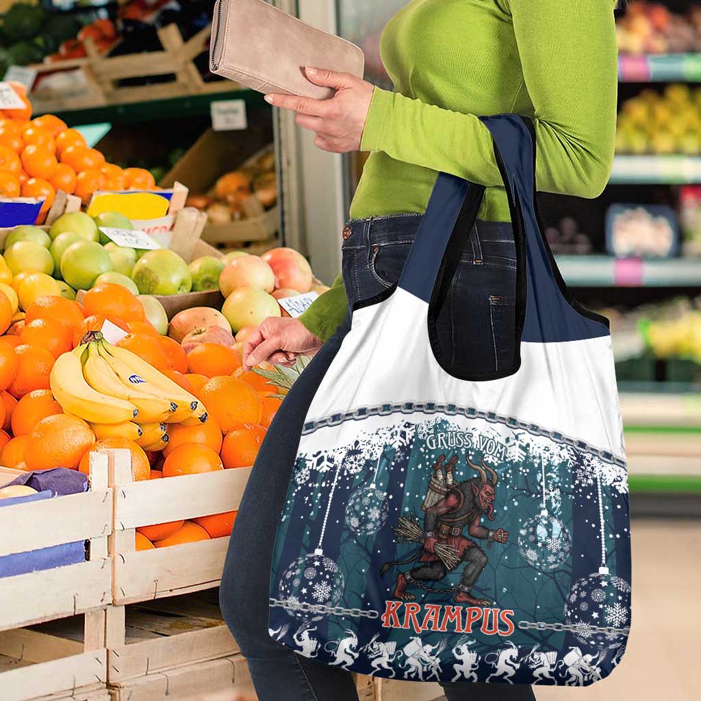 Gruss vom Krampus Christmas Grocery Bag Creepy Xmas Devil - Wonder Print Shop