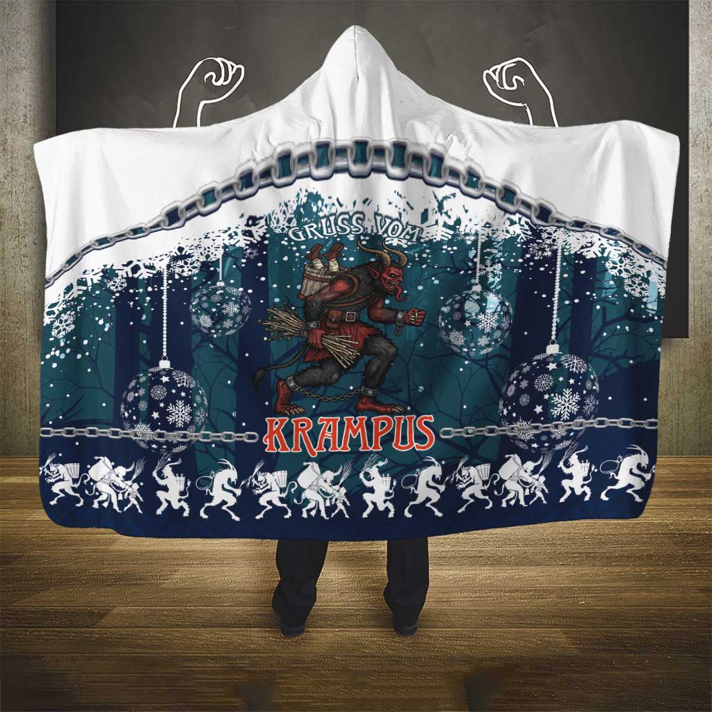 Gruss vom Krampus Christmas Hooded Blanket Creepy Xmas Devil - Wonder Print Shop