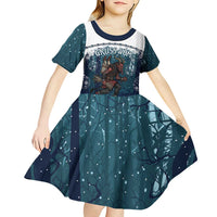 Gruss vom Krampus Christmas Kid Short Sleeve Dress Creepy Xmas Devil - Wonder Print Shop