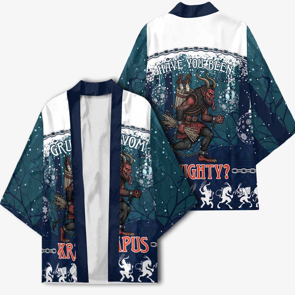 Gruss vom Krampus Christmas Kimono Creepy Xmas Devil - Wonder Print Shop
