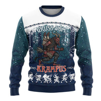 Gruss vom Krampus Christmas Ugly Christmas Sweater Creepy Xmas Devil - Wonder Print Shop