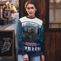 Gruss vom Krampus Christmas Ugly Christmas Sweater Creepy Xmas Devil - Wonder Print Shop
