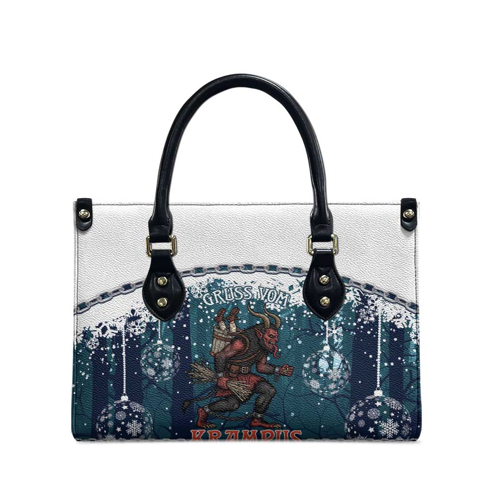 Gruss vom Krampus Christmas Leather Bag Creepy Xmas Devil - Wonder Print Shop