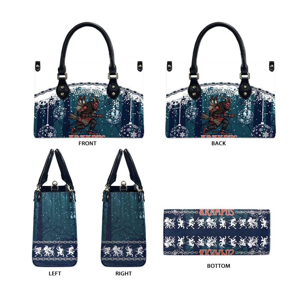 Gruss vom Krampus Christmas Leather Bag Creepy Xmas Devil - Wonder Print Shop