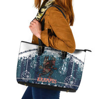 Gruss vom Krampus Christmas Leather Tote Bag Creepy Xmas Devil - Wonder Print Shop