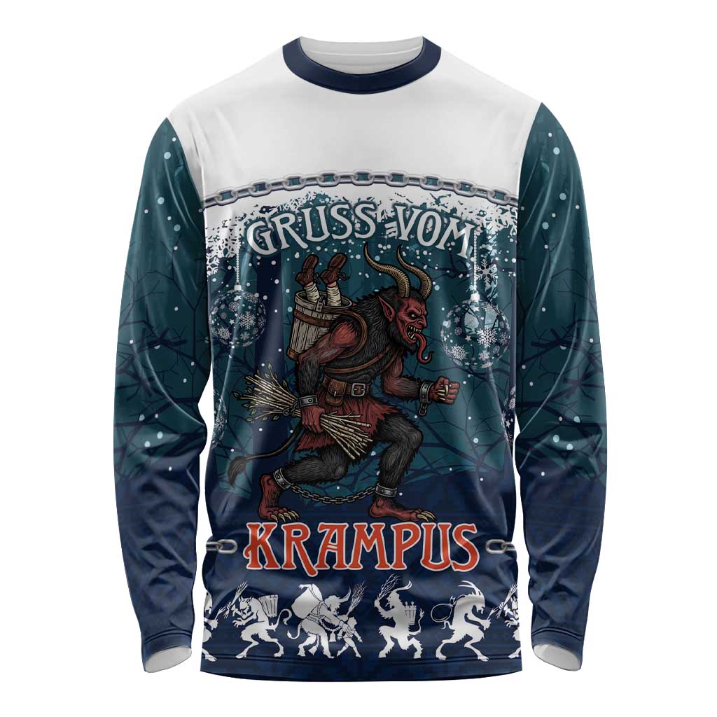 Gruss vom Krampus Christmas Long Sleeve Shirt Creepy Xmas Devil - Wonder Print Shop