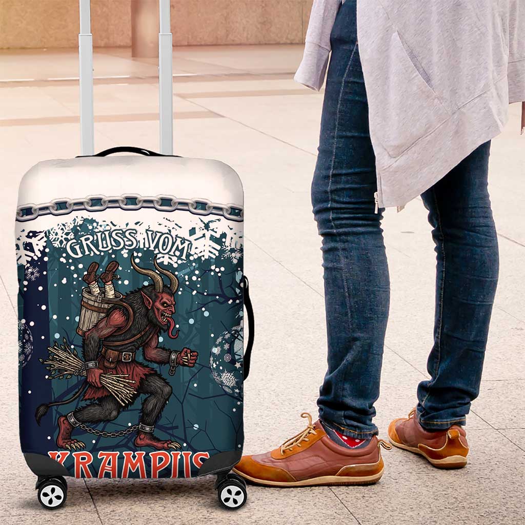 Gruss vom Krampus Christmas Luggage Cover Creepy Xmas Devil - Wonder Print Shop