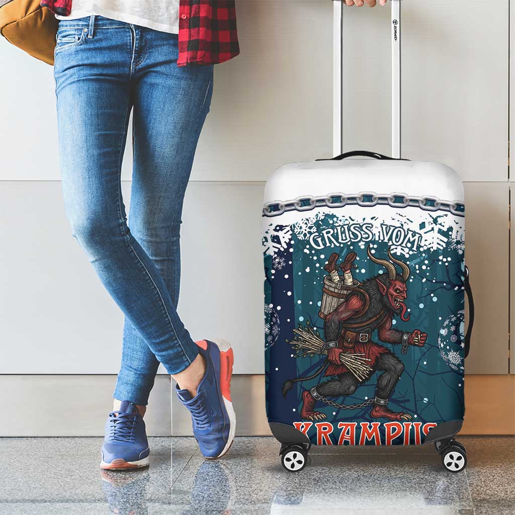 Gruss vom Krampus Christmas Luggage Cover Creepy Xmas Devil - Wonder Print Shop