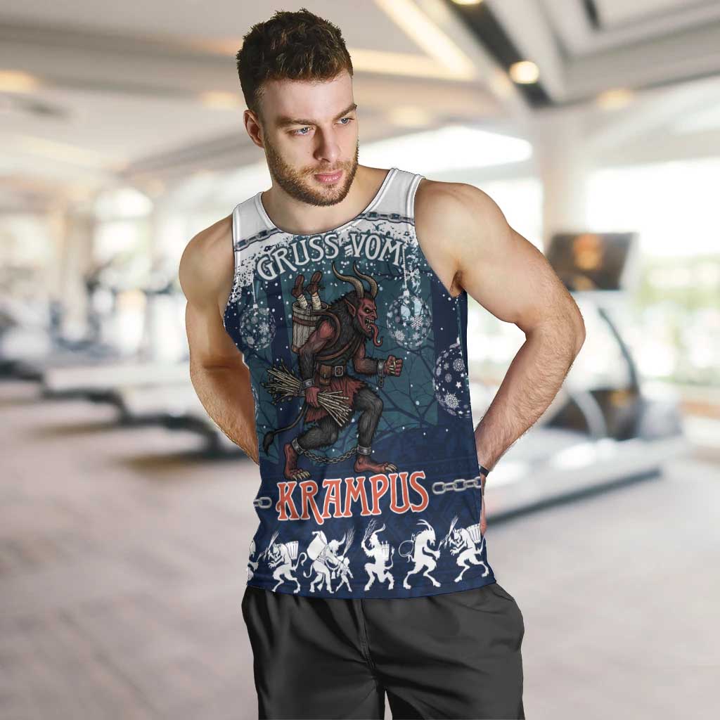 Gruss vom Krampus Christmas Men Tank Top Creepy Xmas Devil - Wonder Print Shop