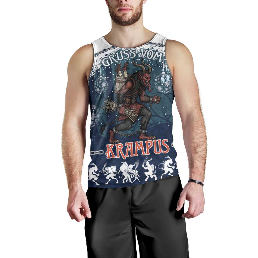 Gruss vom Krampus Christmas Men Tank Top Creepy Xmas Devil - Wonder Print Shop