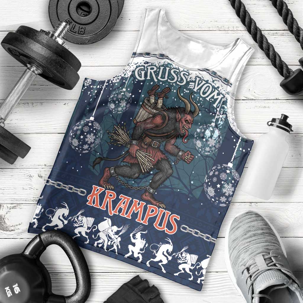 Gruss vom Krampus Christmas Men Tank Top Creepy Xmas Devil - Wonder Print Shop
