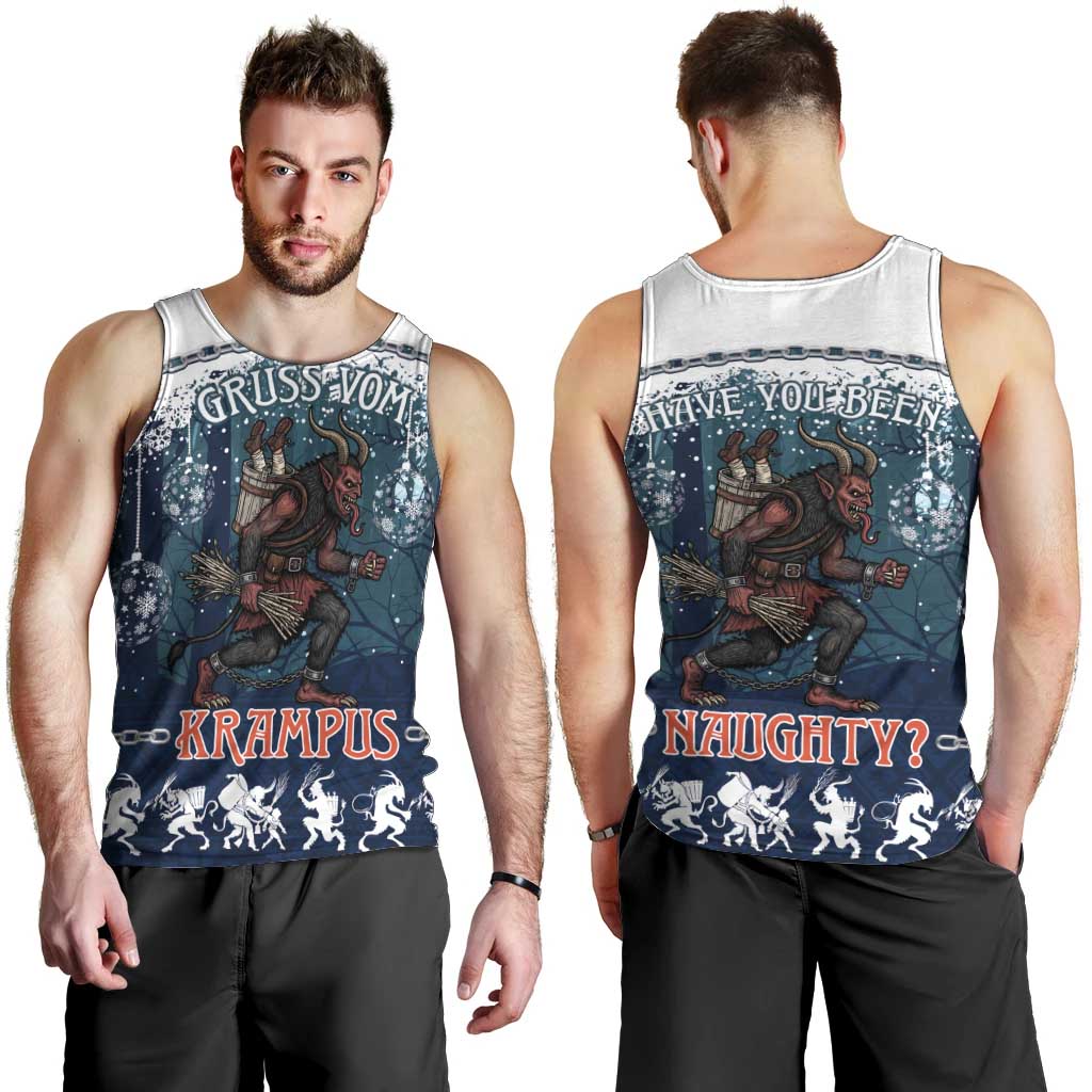 Gruss vom Krampus Christmas Men Tank Top Creepy Xmas Devil - Wonder Print Shop