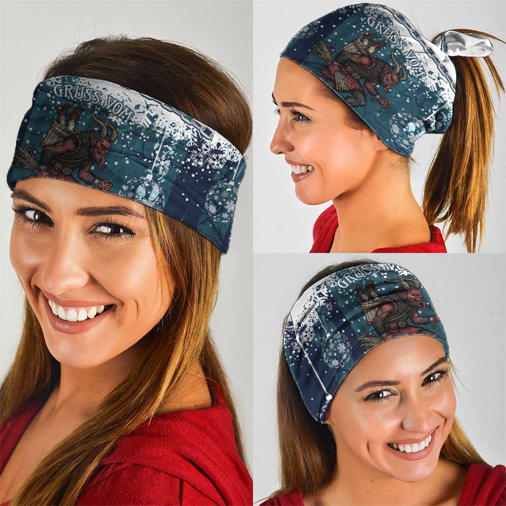 Gruss vom Krampus Christmas Neck Gaiter Creepy Xmas Devil - Wonder Print Shop