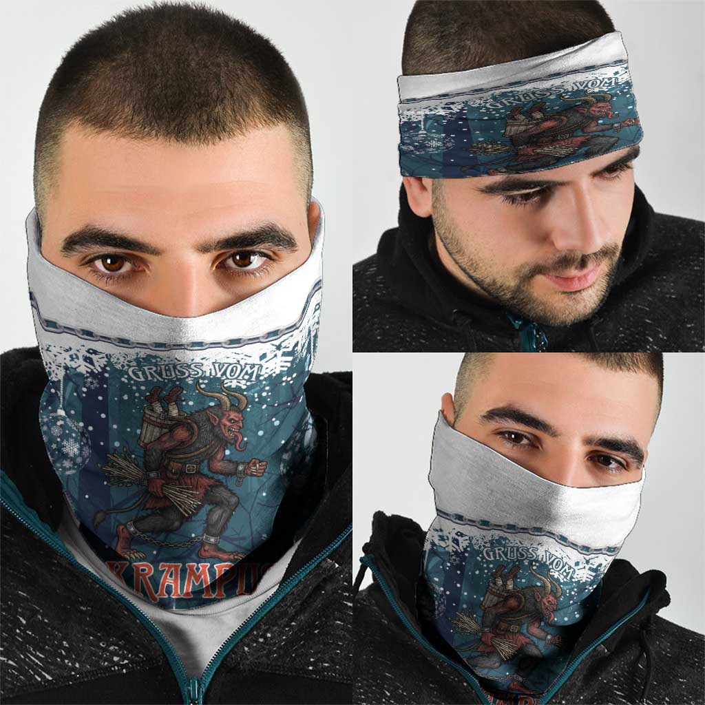 Gruss vom Krampus Christmas Neck Gaiter Creepy Xmas Devil - Wonder Print Shop