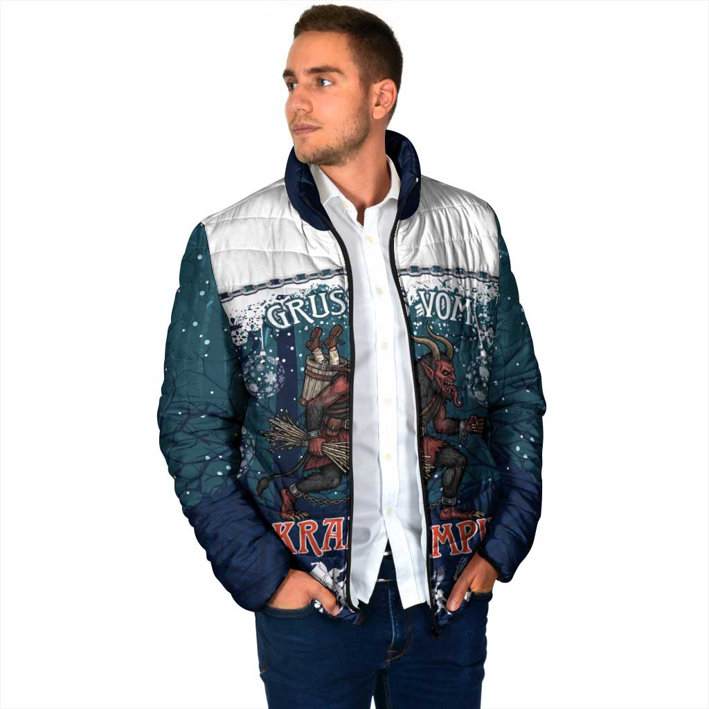 Gruss vom Krampus Christmas Padded Jacket Creepy Xmas Devil - Wonder Print Shop