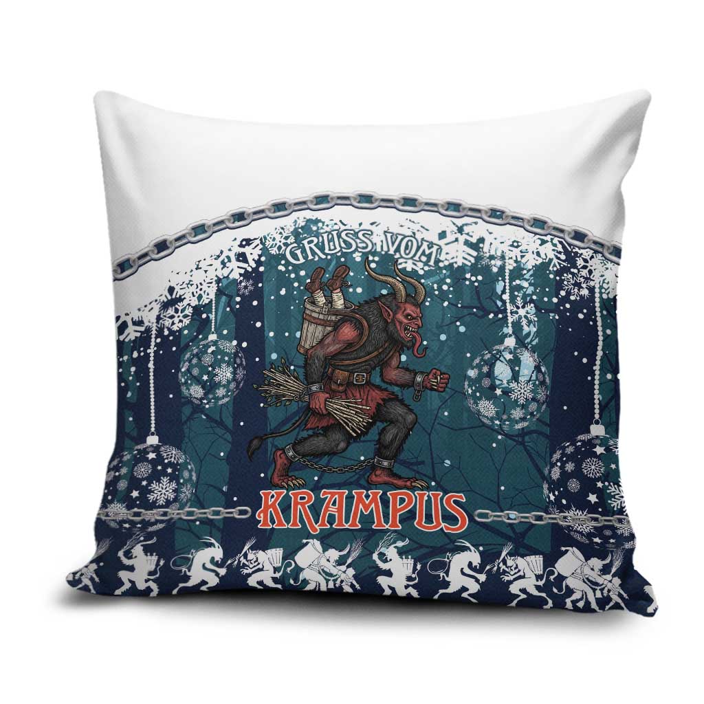 Gruss vom Krampus Christmas Pillow Cover Creepy Xmas Devil - Wonder Print Shop