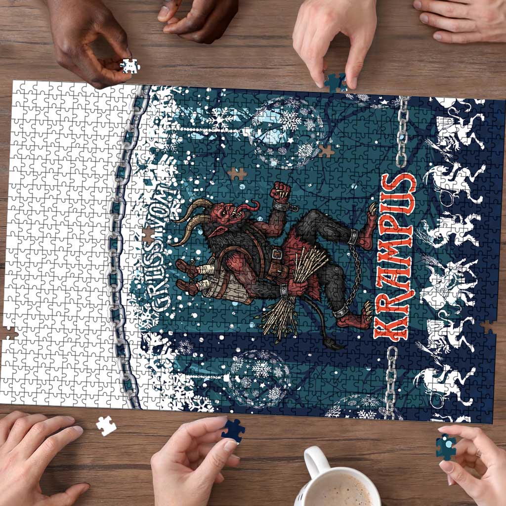 Gruss vom Krampus Christmas Puzzle Creepy Xmas Devil - Wonder Print Shop