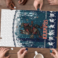 Gruss vom Krampus Christmas Puzzle Creepy Xmas Devil - Wonder Print Shop