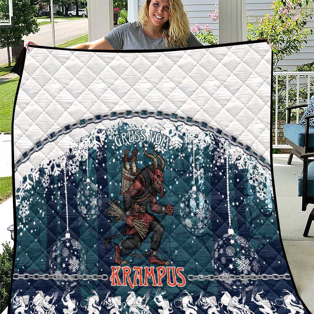 Gruss vom Krampus Christmas Quilt Creepy Xmas Devil - Wonder Print Shop