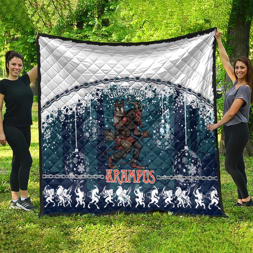 Gruss vom Krampus Christmas Quilt Creepy Xmas Devil - Wonder Print Shop