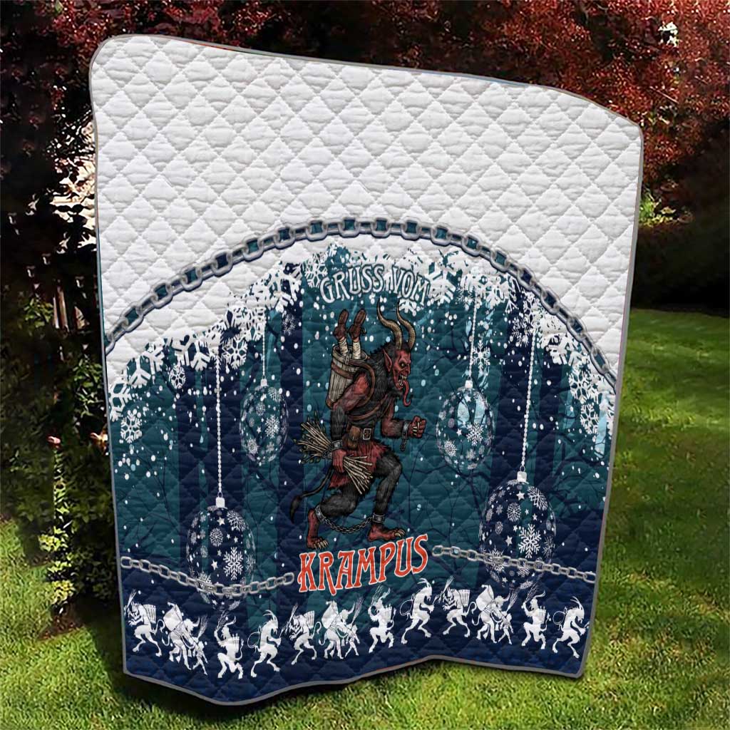 Gruss vom Krampus Christmas Quilt Creepy Xmas Devil - Wonder Print Shop